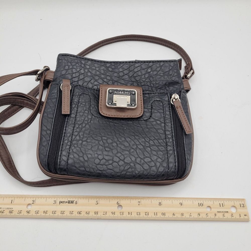 Rosetti Cross Body Faux Leather Purse - Black - Picture 5 of 8